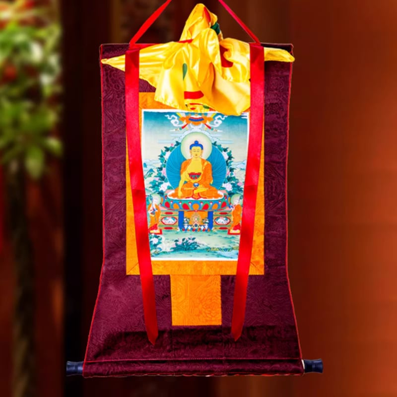Tibetanska Thangka - uvezeno platno za uokvirivanje, dekorativna viseća slika Budha