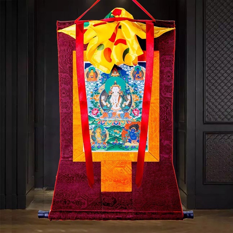 Tibetanska Thangka - uvezeno platno za uokvirivanje, dekorativna viseća slika Budha
