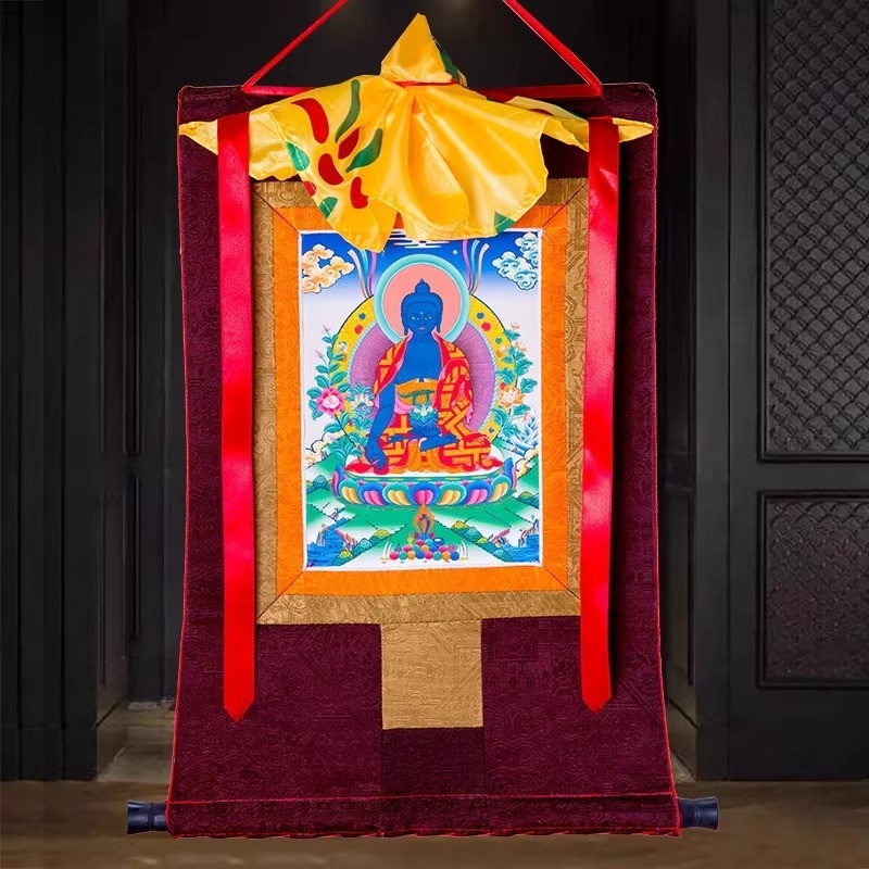 Tibetanska Thangka - uvezeno platno za uokvirivanje, dekorativna viseća slika Budha