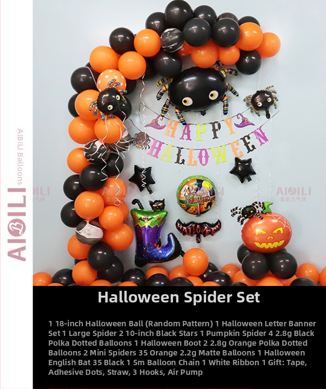 Balóny na Halloween pre párty s témou duchov, hliníkové fóliové balóny, guľatý tvar, dekoratívny set