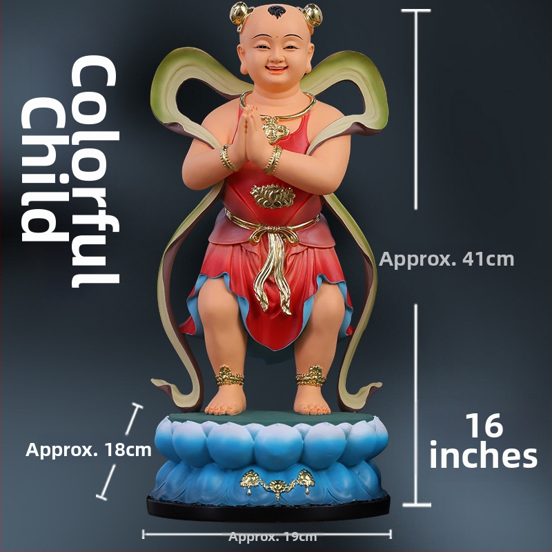 Socha Guanyin so zlatým chlapcom a jadeovou dievčatkou, domová dekorácia pre blahobyt, sprievodcovia naľavo a napravo