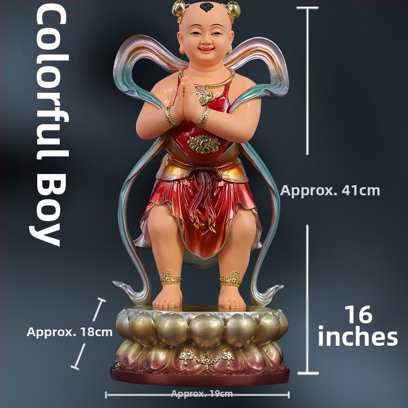 Socha Guanyin so zlatým chlapcom a jadeovou dievčatkou, domová dekorácia pre blahobyt, sprievodcovia naľavo a napravo