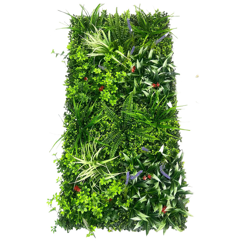 Panel zo steny z umelých rastlín, 50×100 cm, dekoratívne pozadie pre vstup do nákupného centra