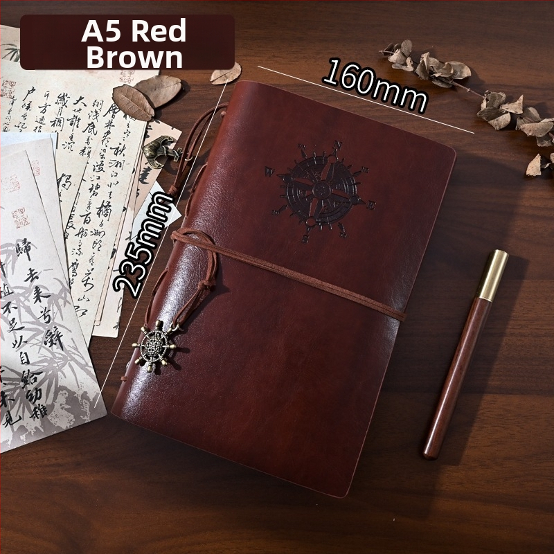 Retro zápisník Cross-Border, formát A5, cestovný zápisník A6/A7, viazba s binderom, PU koža meniacou farbu, nostalgický retro štýl