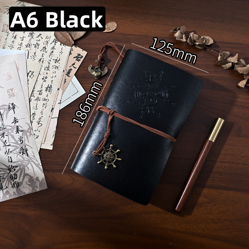 Retro zápisník Cross-Border, formát A5, cestovný zápisník A6/A7, viazba s binderom, PU koža meniacou farbu, nostalgický retro štýl
