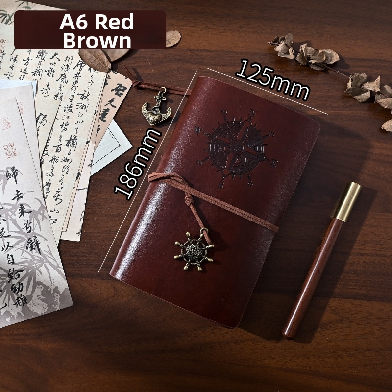 Retro zápisník Cross-Border, formát A5, cestovný zápisník A6/A7, viazba s binderom, PU koža meniacou farbu, nostalgický retro štýl