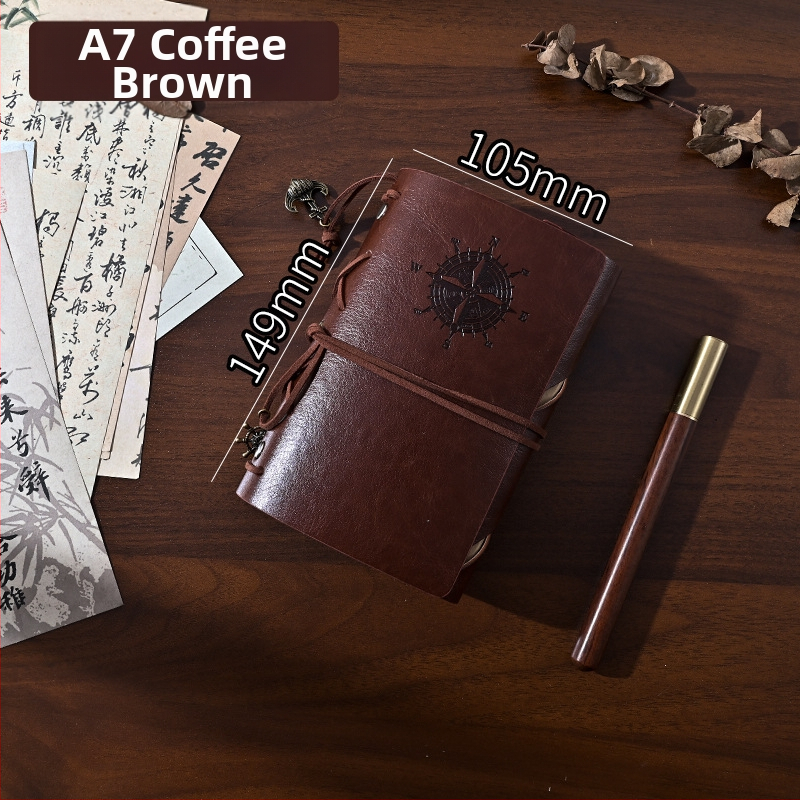 Retro zápisník Cross-Border, formát A5, cestovný zápisník A6/A7, viazba s binderom, PU koža meniacou farbu, nostalgický retro štýl