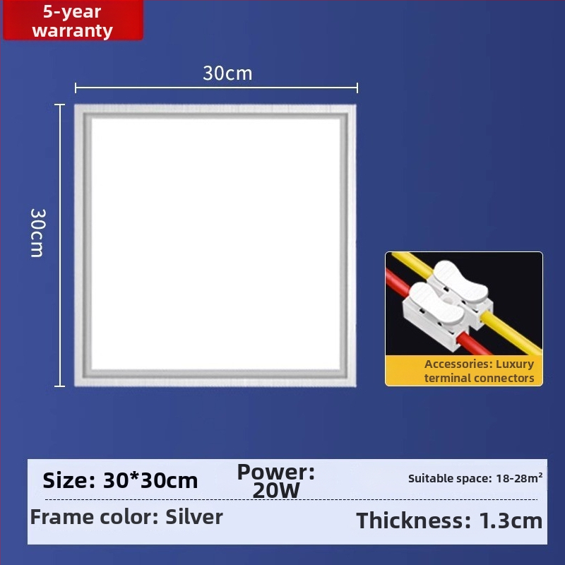 Integrovaný stropný LED panel s hliníkovou doskou pre kuchyňu, kúpeľňu a toaletu