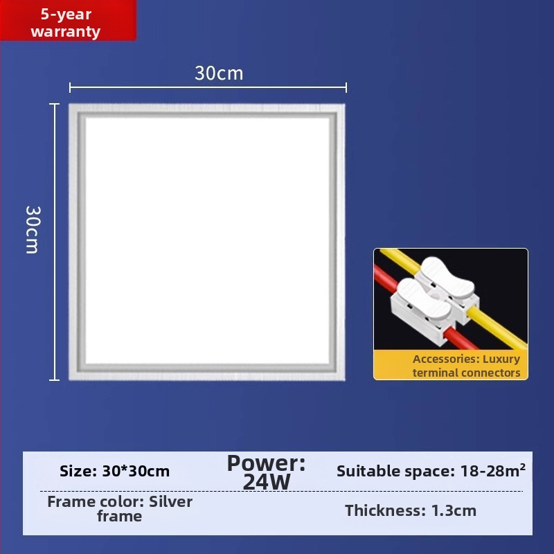 Integrovaný stropný LED panel s hliníkovou doskou pre kuchyňu, kúpeľňu a toaletu