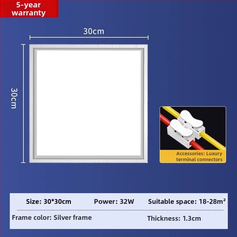 Integrovaný stropný LED panel s hliníkovou doskou pre kuchyňu, kúpeľňu a toaletu