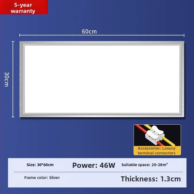 Integrovaný stropný LED panel s hliníkovou doskou pre kuchyňu, kúpeľňu a toaletu