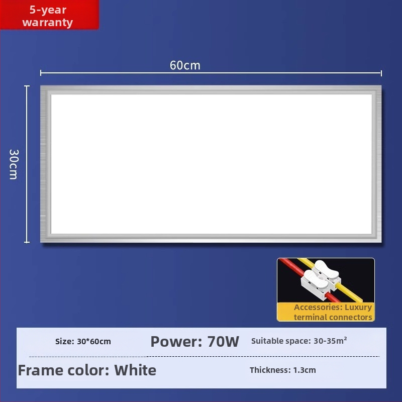 Integrovaný stropný LED panel s hliníkovou doskou pre kuchyňu, kúpeľňu a toaletu