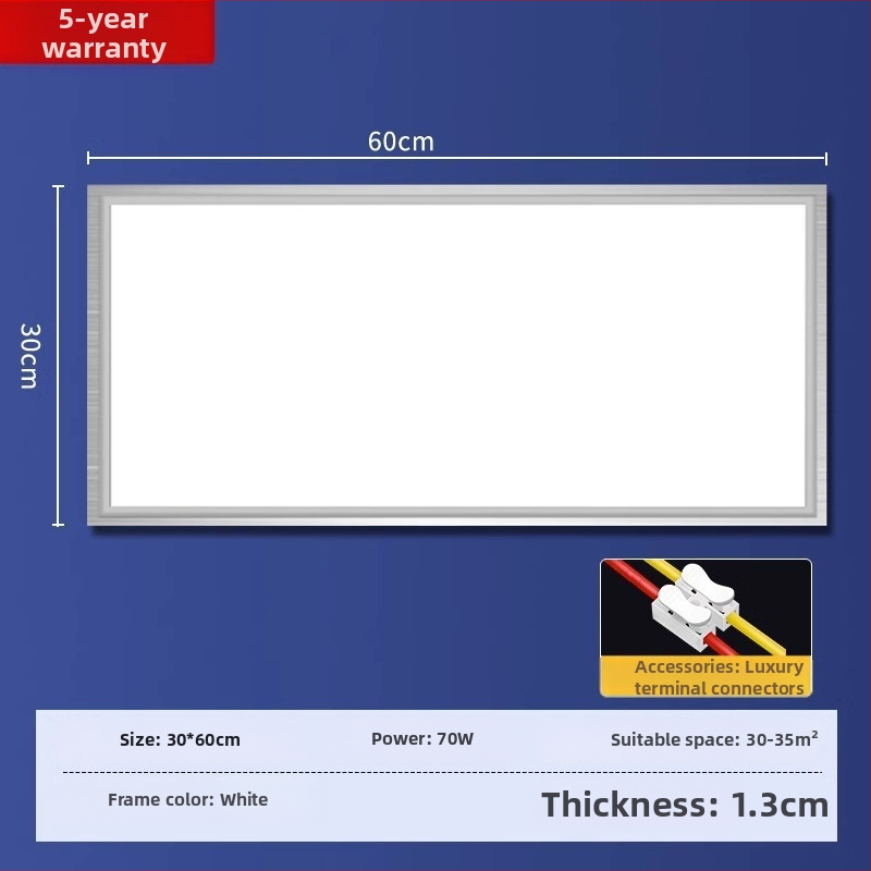 Integrovaný stropný LED panel s hliníkovou doskou pre kuchyňu, kúpeľňu a toaletu