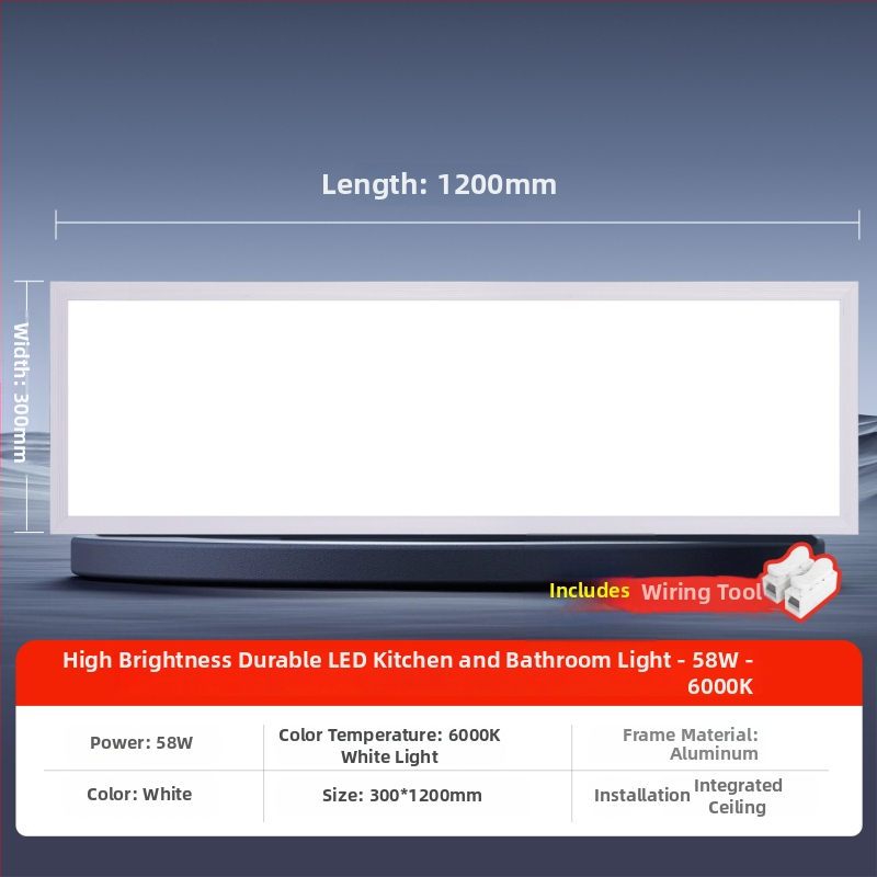Inštalované LED ploché panelové svietidlo do stropu, 600×1200 mm a 300×1200 mm, hliníkový rám na sadrokartón, zapustené