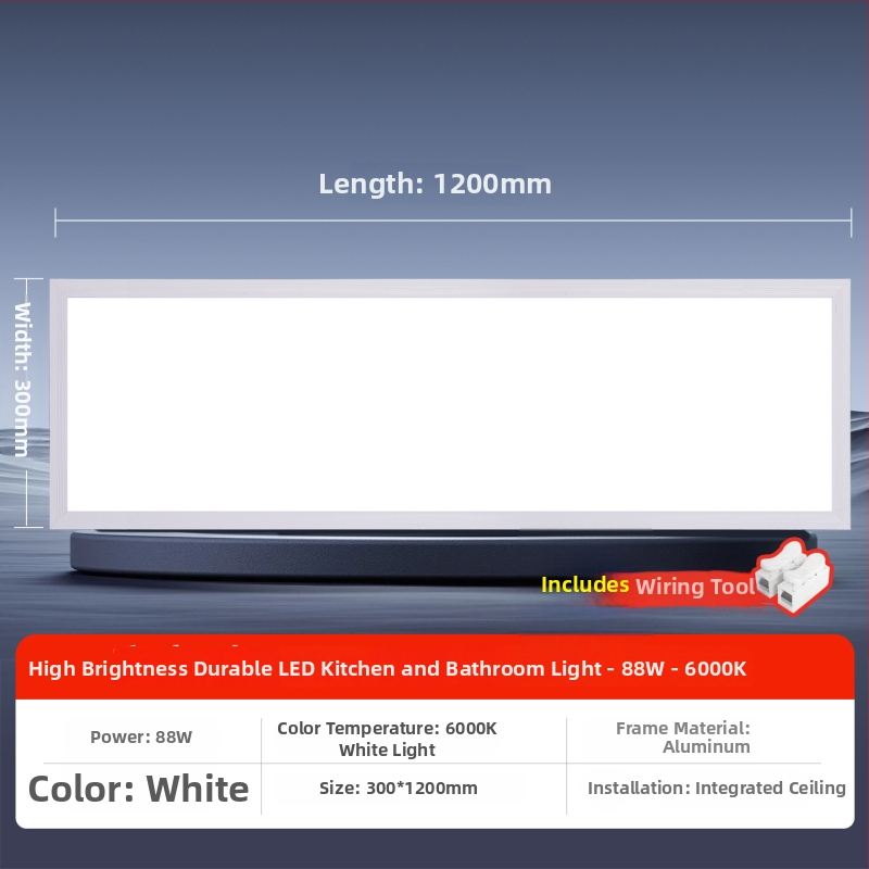 Inštalované LED ploché panelové svietidlo do stropu, 600×1200 mm a 300×1200 mm, hliníkový rám na sadrokartón, zapustené