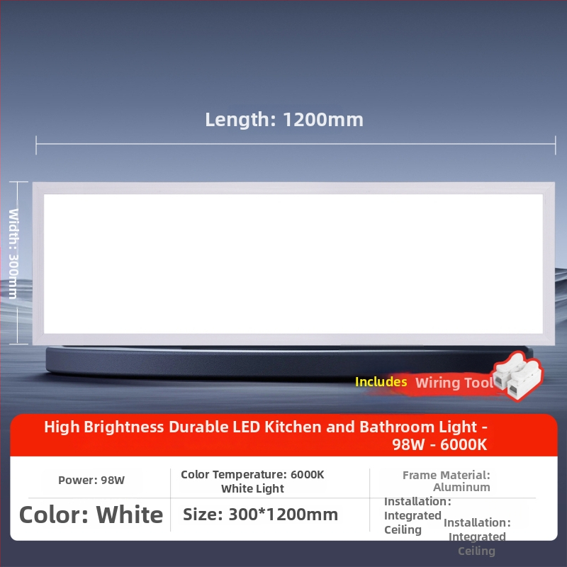 Inštalované LED ploché panelové svietidlo do stropu, 600×1200 mm a 300×1200 mm, hliníkový rám na sadrokartón, zapustené