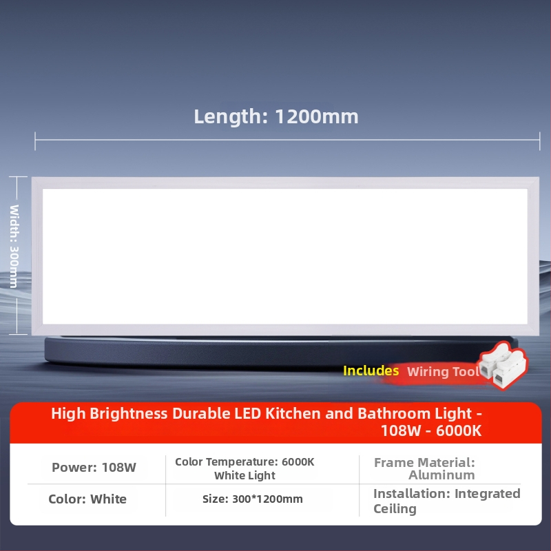 Inštalované LED ploché panelové svietidlo do stropu, 600×1200 mm a 300×1200 mm, hliníkový rám na sadrokartón, zapustené