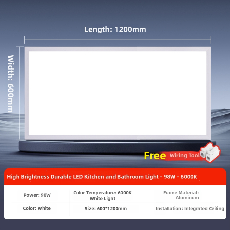 Inštalované LED ploché panelové svietidlo do stropu, 600×1200 mm a 300×1200 mm, hliníkový rám na sadrokartón, zapustené