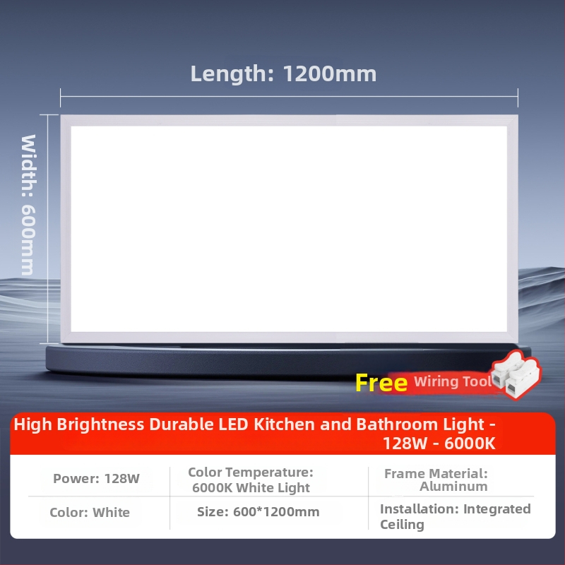 Inštalované LED ploché panelové svietidlo do stropu, 600×1200 mm a 300×1200 mm, hliníkový rám na sadrokartón, zapustené