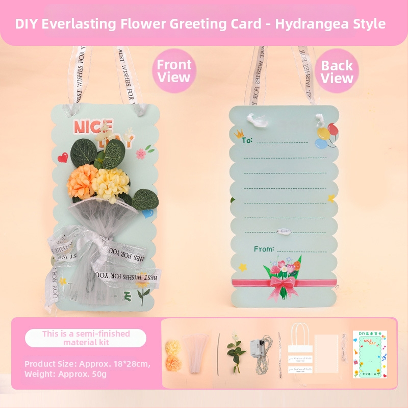 Karte k Dňu matiek so večnými kvetmi a DIY súprava na tulipány