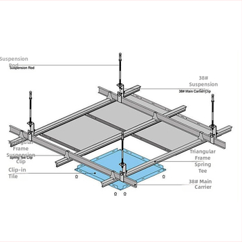 Hliníkové stropné panely 600x600, pre integrovaný strop, antibakteriálne, odolné voči vlhkosti, pre nemocnice, kancelárske Budovy a hotely