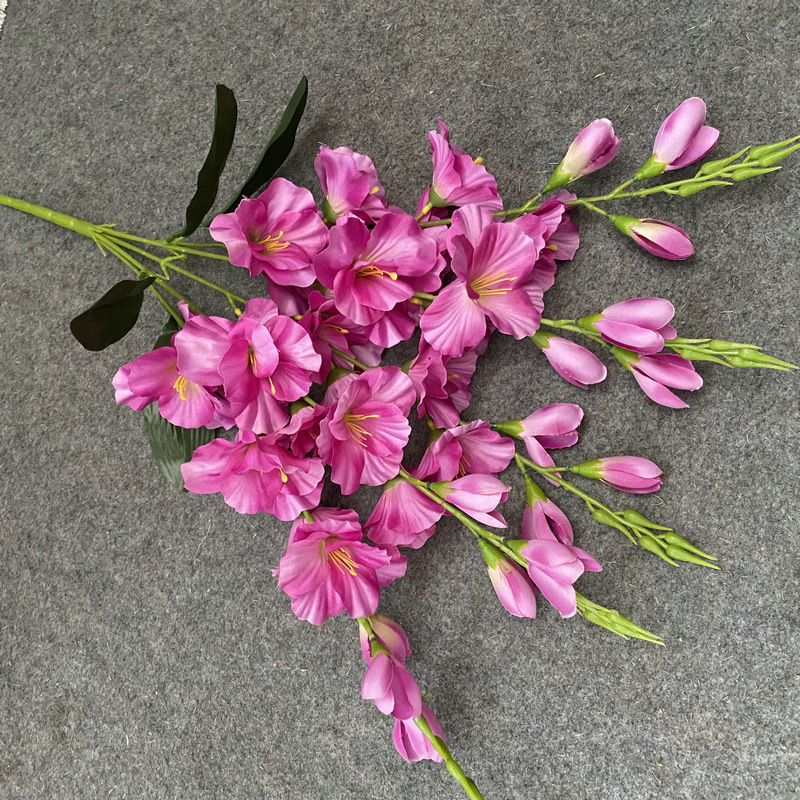 Clivia No. 3 – aranžmán v čínskom štýle pre konferenčné a hotelové priestory, domáca dekorácia, umelá kvetina Clivia