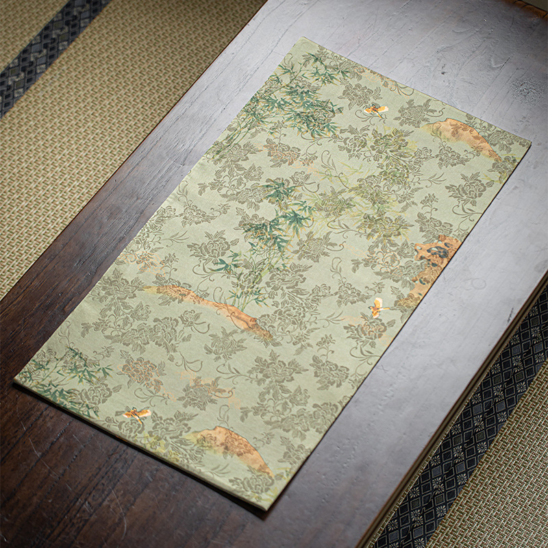 Jupei Magnesium Xiangyun Yarn table runner na čaj – obojstranný nepremokavý, retro Zen izolácia