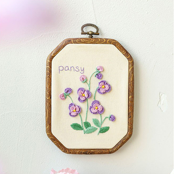 Začiatočnícky DIY set na vyšívanie – materiály pre projekt vo francúzskom štýle vyšívania, ideálny darček pre kamarátku