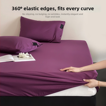 Prémiový antibakteriálny fitted sheet z dlhej bavlny s elastickým lemom, ochranný matrac a trojdielny set z 100% bavlny