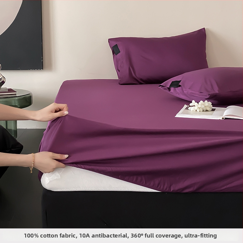 Prémiový antibakteriálny fitted sheet z dlhej bavlny s elastickým lemom, ochranný matrac a trojdielny set z 100% bavlny