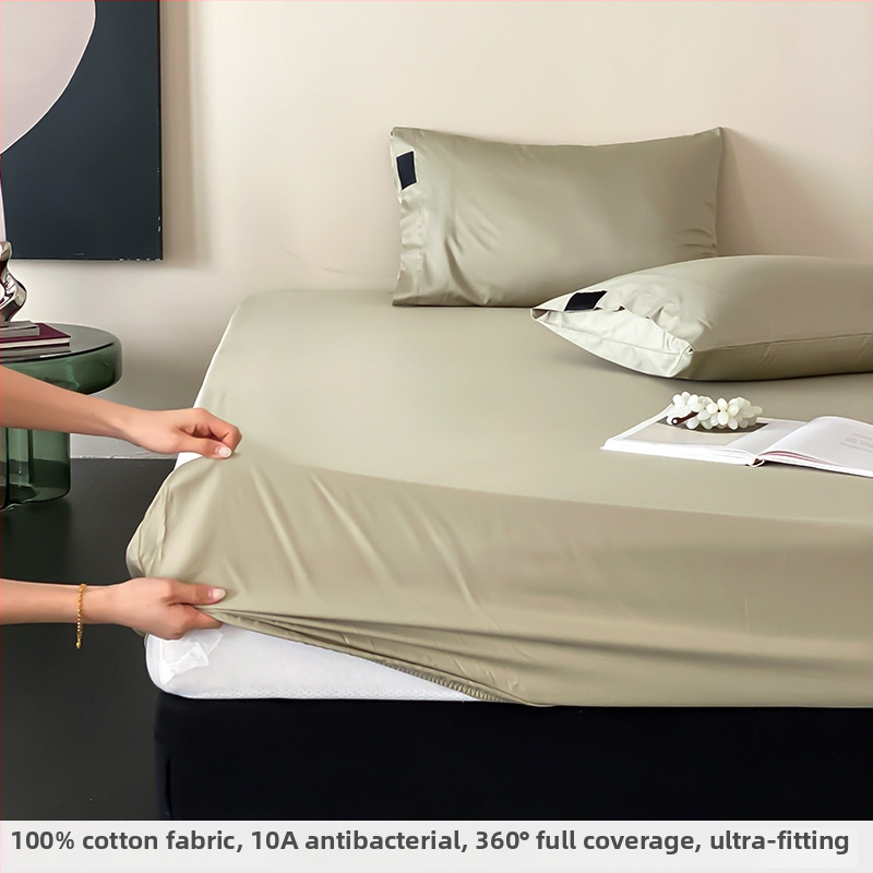 Prémiový antibakteriálny fitted sheet z dlhej bavlny s elastickým lemom, ochranný matrac a trojdielny set z 100% bavlny
