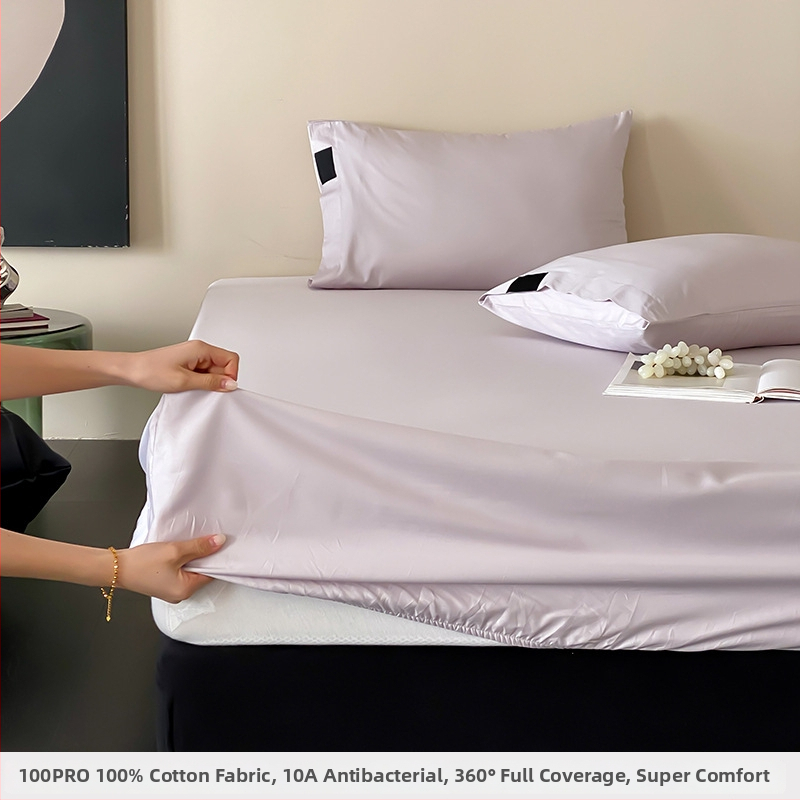 Prémiový antibakteriálny fitted sheet z dlhej bavlny s elastickým lemom, ochranný matrac a trojdielny set z 100% bavlny