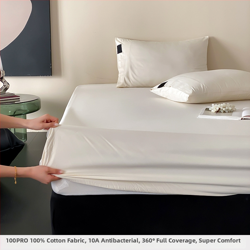 Prémiový antibakteriálny fitted sheet z dlhej bavlny s elastickým lemom, ochranný matrac a trojdielny set z 100% bavlny