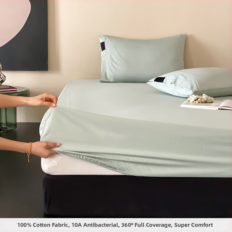 Prémiový antibakteriálny fitted sheet z dlhej bavlny s elastickým lemom, ochranný matrac a trojdielny set z 100% bavlny
