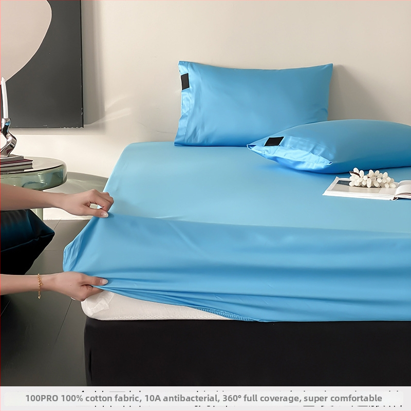 Prémiový antibakteriálny fitted sheet z dlhej bavlny s elastickým lemom, ochranný matrac a trojdielny set z 100% bavlny