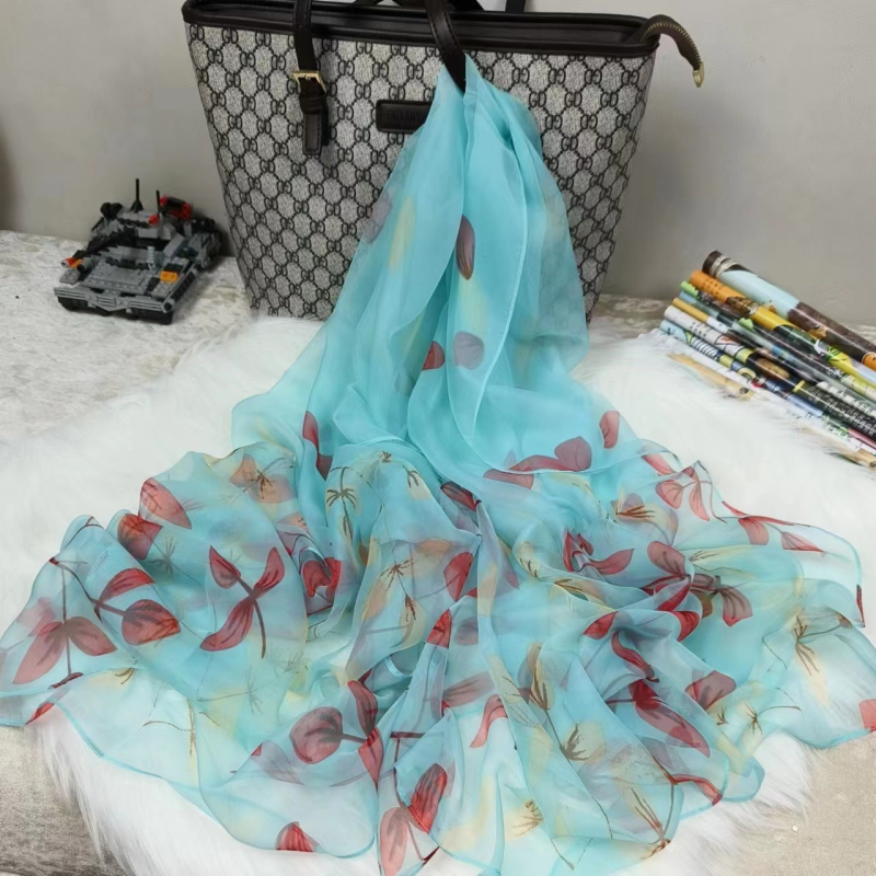 Yourou yarn šal od umjetne svile, 190×90 cm — lagan, s UV zaštitom, elegantan svakodnevni stil