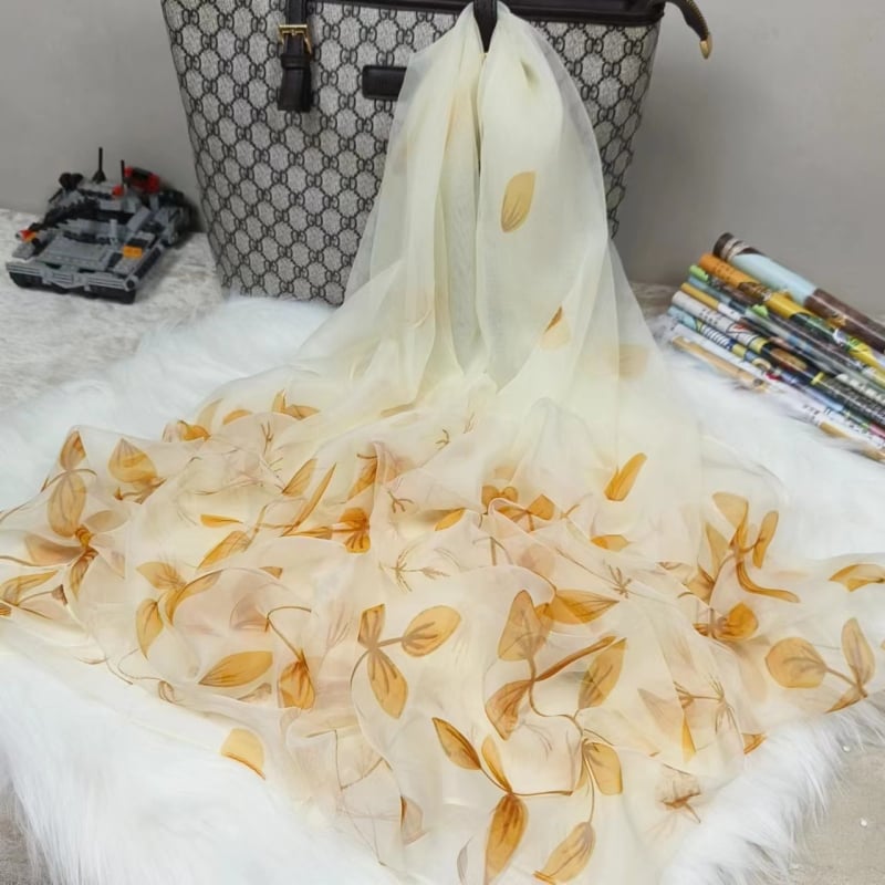 Yourou yarn šal od umjetne svile, 190×90 cm — lagan, s UV zaštitom, elegantan svakodnevni stil