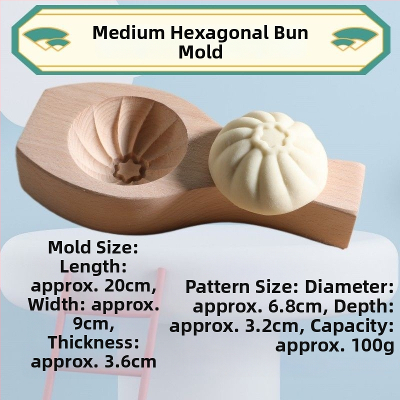 Drevený tvarovač na buchty – nový model, 3D hrubší a hlbší dizajn