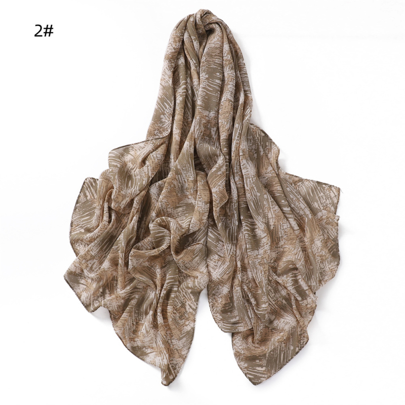 Gyöngyházfényű chiffon sál leopárd mintával és apró virágos kockás mintával, hosszú kendő nőknek, 70×175 cm, napvédelmi funkció