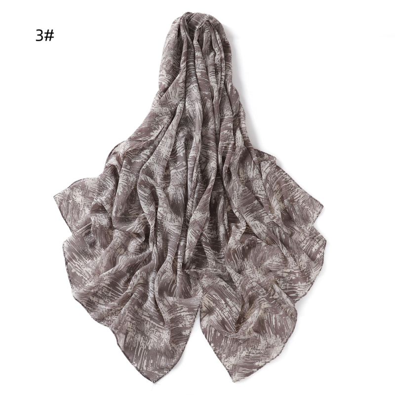 Gyöngyházfényű chiffon sál leopárd mintával és apró virágos kockás mintával, hosszú kendő nőknek, 70×175 cm, napvédelmi funkció