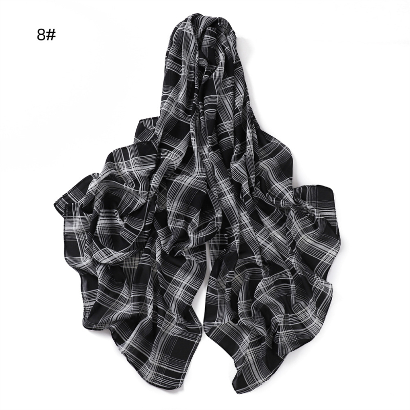 Gyöngyházfényű chiffon sál leopárd mintával és apró virágos kockás mintával, hosszú kendő nőknek, 70×175 cm, napvédelmi funkció