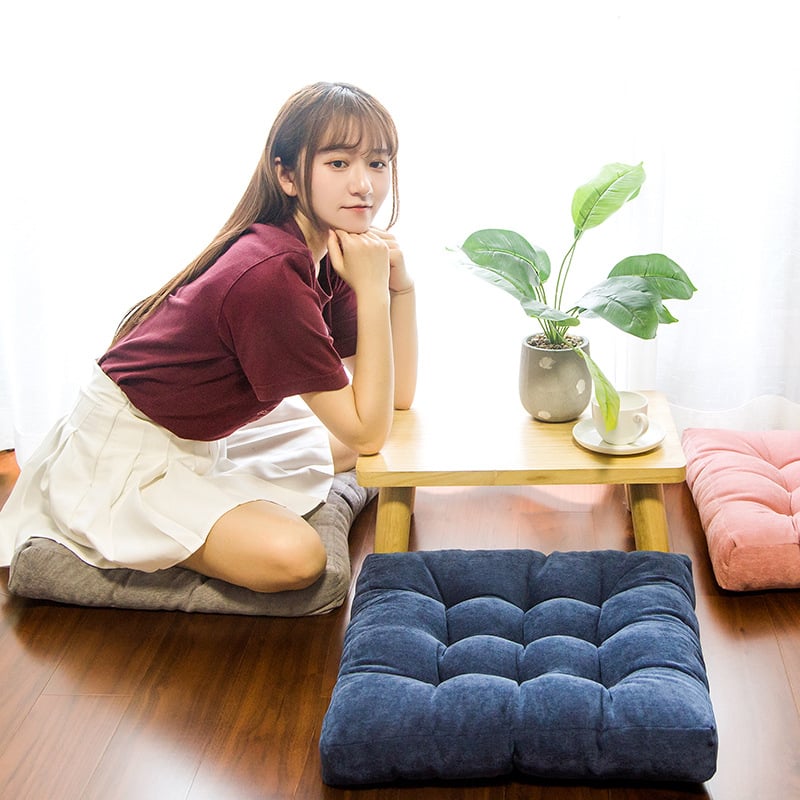 Corduroy tatami sedák – plyšový, hrubý, 3D dizajn, vhodný pre okno, balkón a jogu