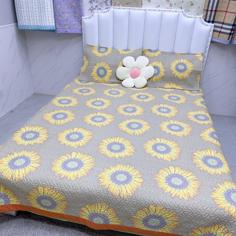 Geometrický set prehoz na posteľ a obliečok na vankúš, 200×230 cm, všetky ročné obdobia, hrubé prešívanie