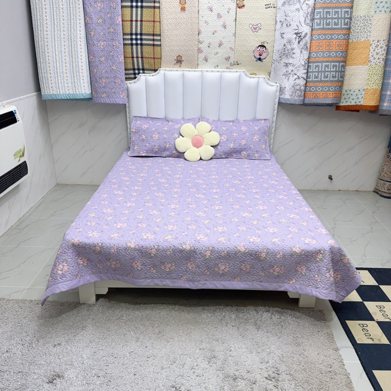 Geometrický set prehoz na posteľ a obliečok na vankúš, 200×230 cm, všetky ročné obdobia, hrubé prešívanie