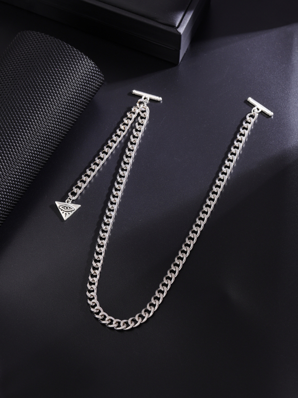 Elegantný golierový reťaz na košeľu, doplnok k obleku a corsage