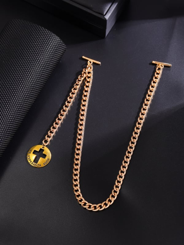 Elegantný golierový reťaz na košeľu, doplnok k obleku a corsage