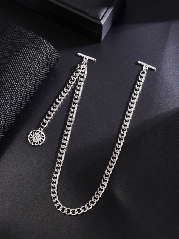 Elegantný golierový reťaz na košeľu, doplnok k obleku a corsage