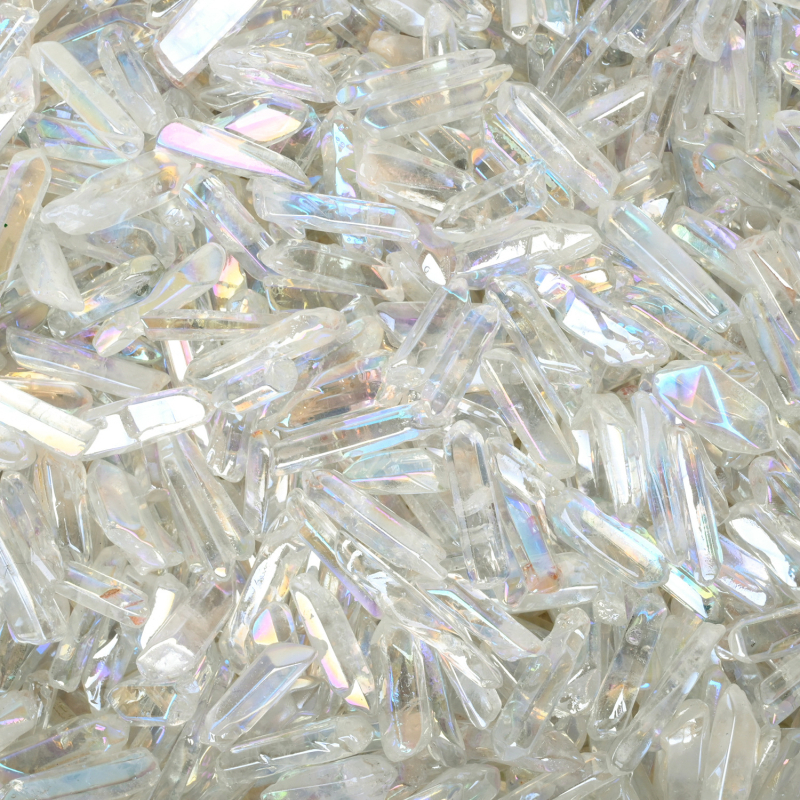 Prirodni bijeli kristalni stupac, elektroplatinirani kristalni ukras za dom, mineralne kristalne trake
