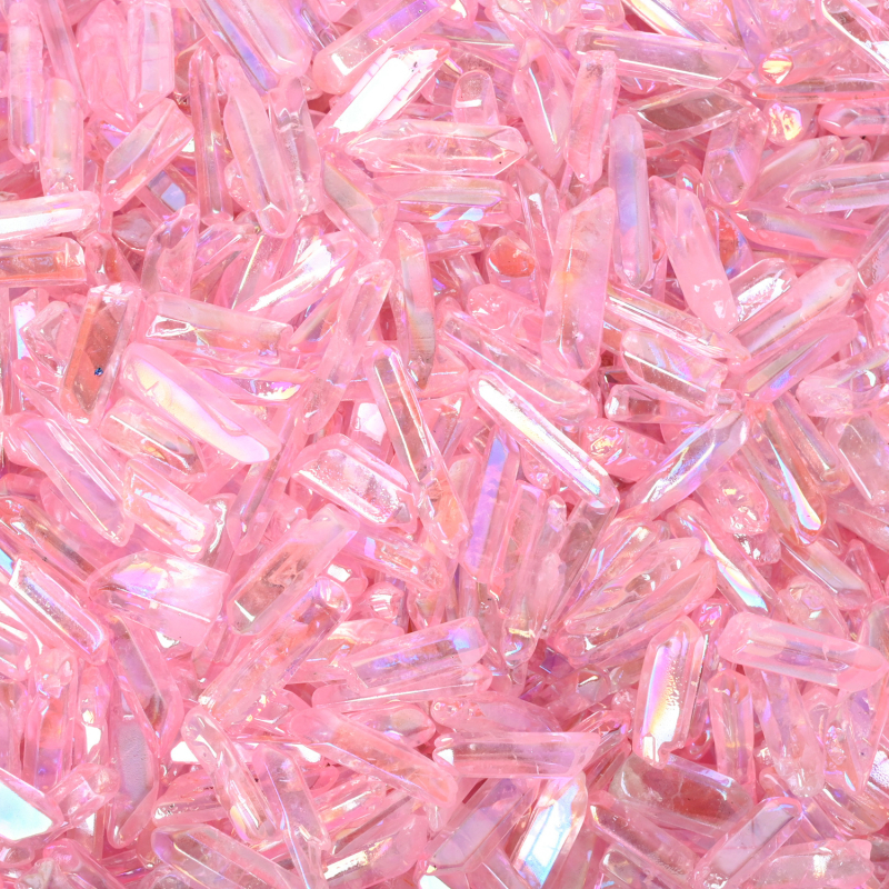 Prirodni bijeli kristalni stupac, elektroplatinirani kristalni ukras za dom, mineralne kristalne trake
