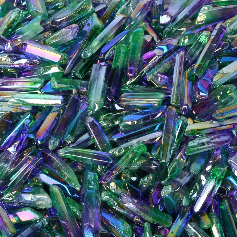 Prirodni bijeli kristalni stupac, elektroplatinirani kristalni ukras za dom, mineralne kristalne trake